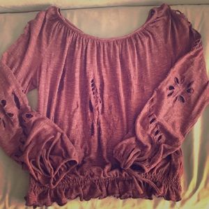 Free people long sleeved blouse